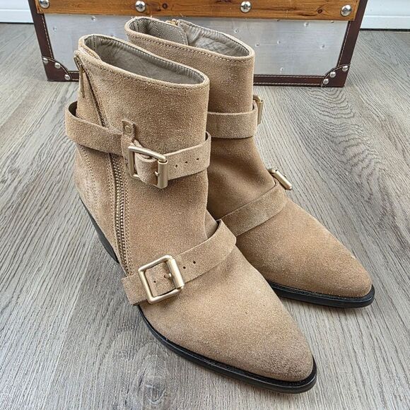 All Saints Lior Suede Ankle Boots Size 37 - Picture 1 of 13